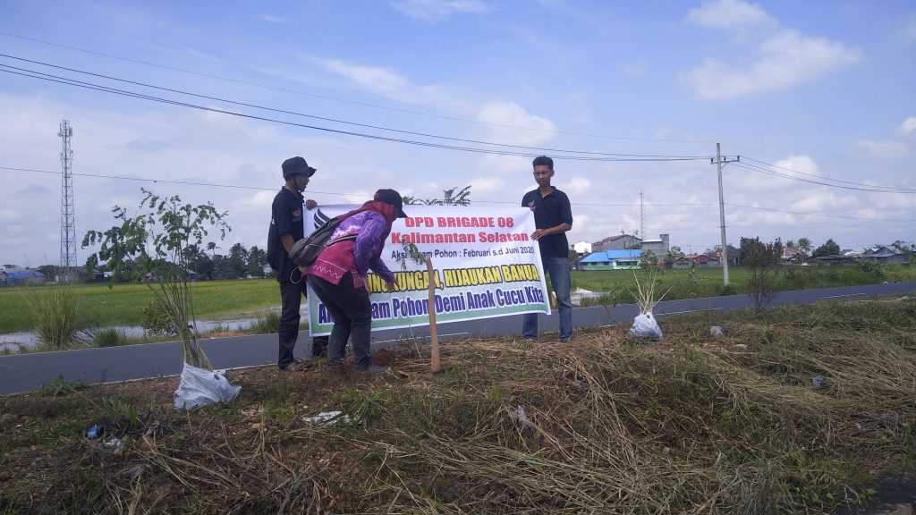 Gabungan Relawan Banua Gelar Aksi Penanaman Pohon