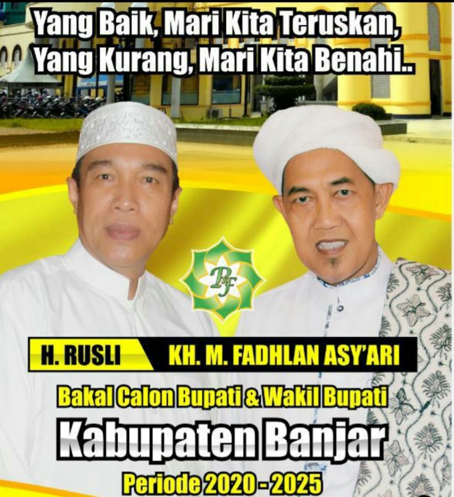 Paslon Bupati Banjar H Rusli - Guru Fadhlan