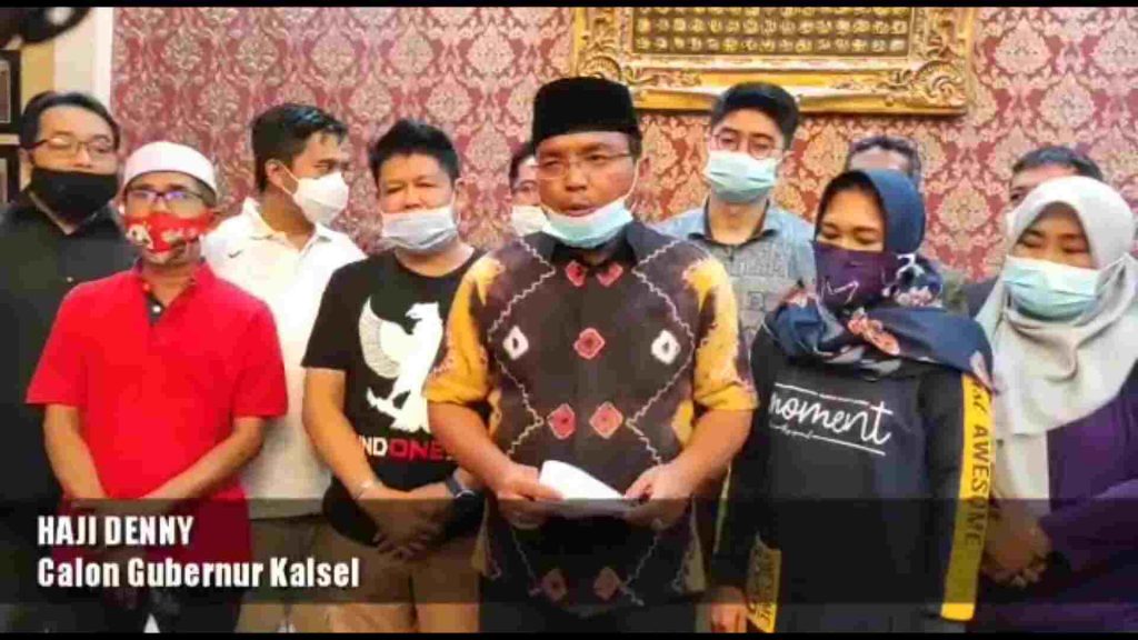 Konferensi Pers Cagub Kalsel Denny Indrayana