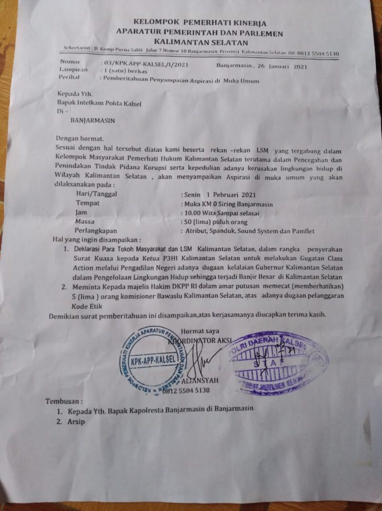 Izin Resmi Aksi Deklarasi Class Action