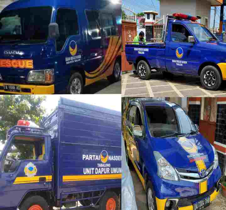 DPD Partai Nasdem Tabalong Luncurkan 4 Unit Mobil Resque 