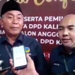 Ketua DPW Partai Nasdem Kalsel H Mansyur (Kiri), Sekretaris DPW Partai Nasdem Kalsel Akhmad Rozanie Himawan Nugraha (Kanan).