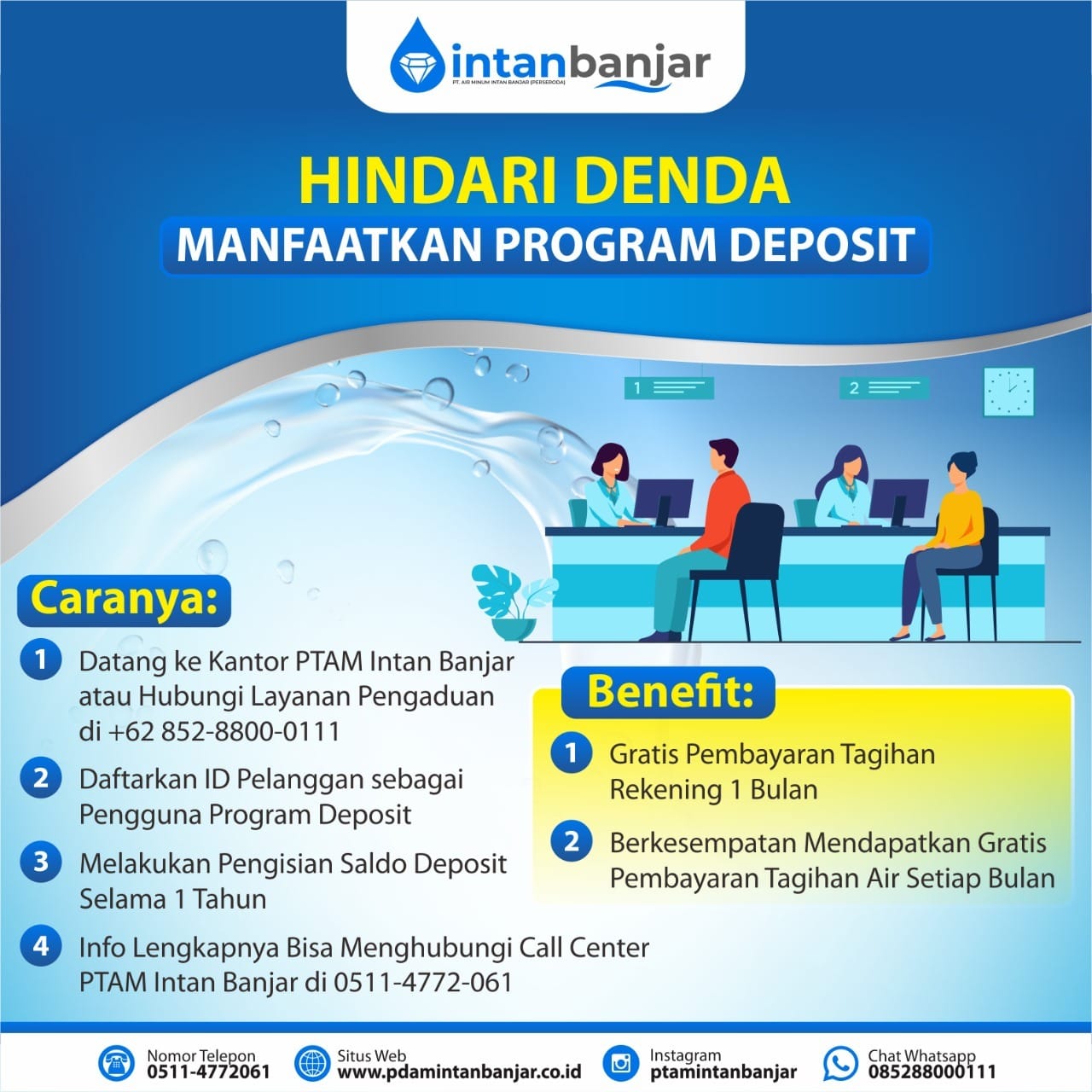 PTAM Intan Banjar Luncurkan Program Deposit, Tagihan Air Kini Lebih Praktis dan Menguntungkan!