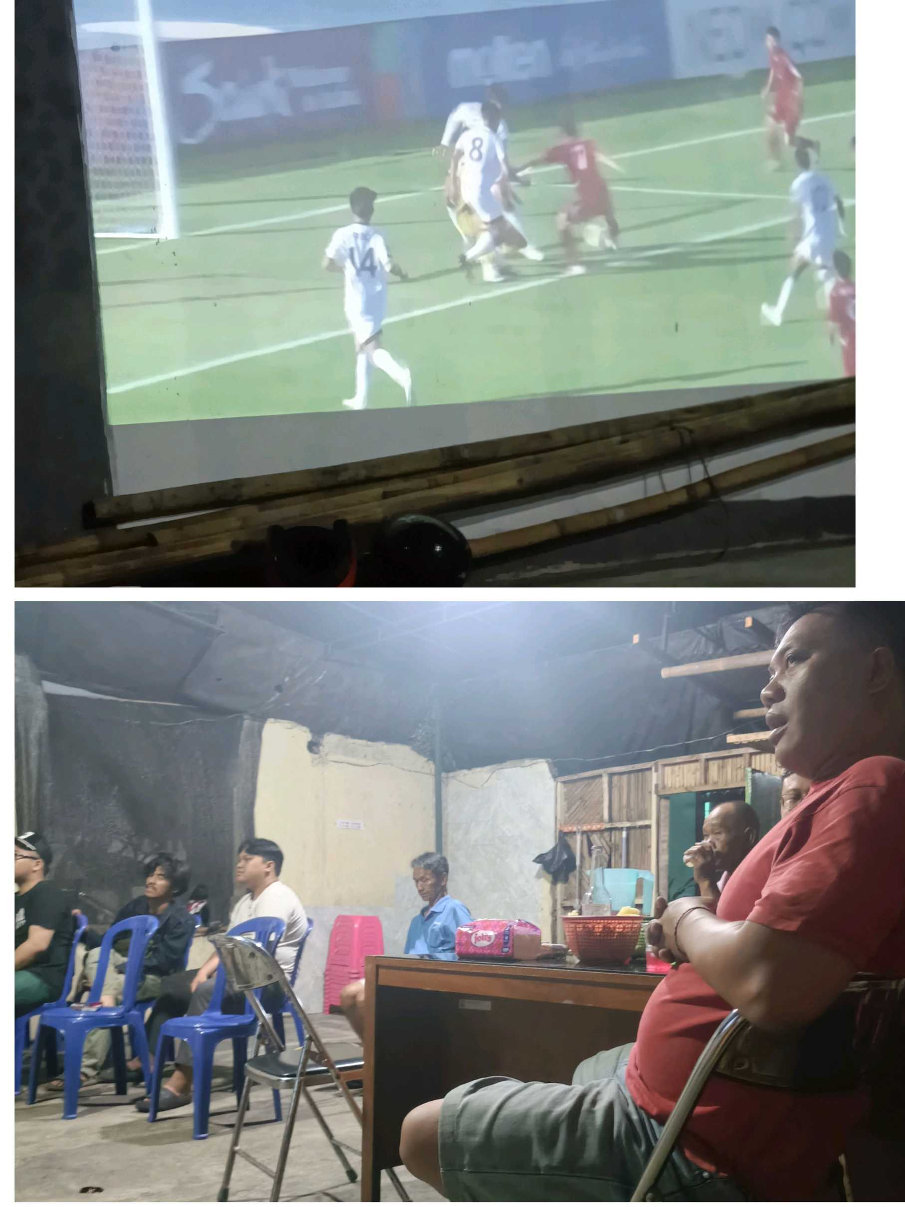 Nobar Seru di Gang Buntu: Layar Lebar, Singkong, dan Es Sirup Warnai Dukungan untuk Timnas U-17