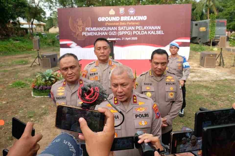 Kapolda Kalsel Letakkan Batu Pertama Pembangunan Dapur Gizi Gratis di Banjarbaru