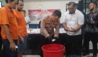 Polresta Banjarmasin Musnahkan Sabu dan Ekstasi Senilai Rp1,8 Miliar, 51 Pelaku Diamankan