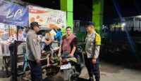 Cegah Kejahatan Jalanan dan Premanisme, Polsek Gambut Gelar Patroli Malam