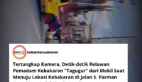 Detik-Detik Relawan “Tagugur” Melaju Menuju Titik Api di Jalan S. Parman Banjarmasin